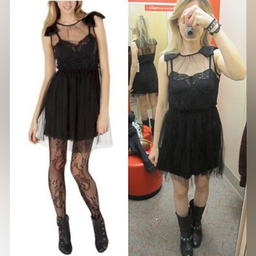 Rodarte for target black lace mesh dress S BNWT